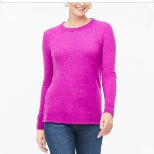 J Crew Factory Wool Blend Crew Neck Pink Sweater